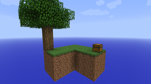 Screenshot showing the default Skyblock map